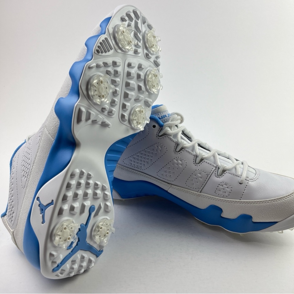 Nike Air Jordan 9 Retro Low Golf White University Blue UNC Mens 10.5 FJ5934-101 - Picture 11 of 12